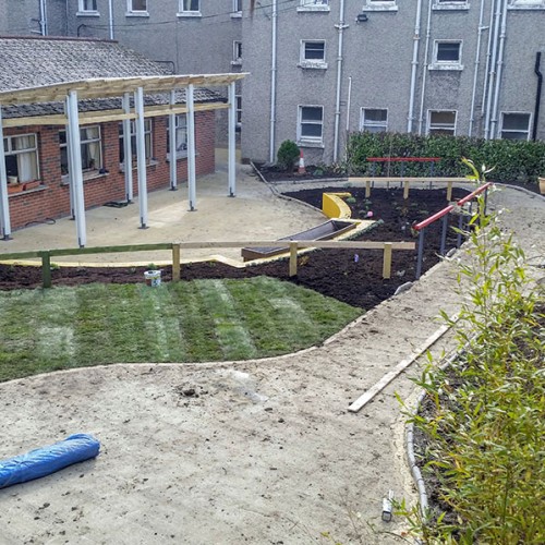 Construction of the Dementia Friendly Garden